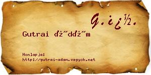Gutrai Ádám névjegykártya
